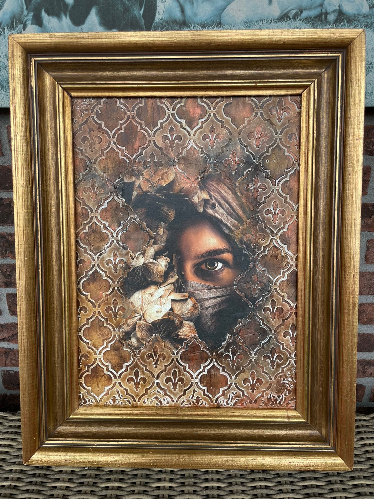 Handgemaakt 3D schilderij met reliëf – Gouden lijst, Antiek en Kunst, Kunst | Schilderijen | Klassiek, Ophalen