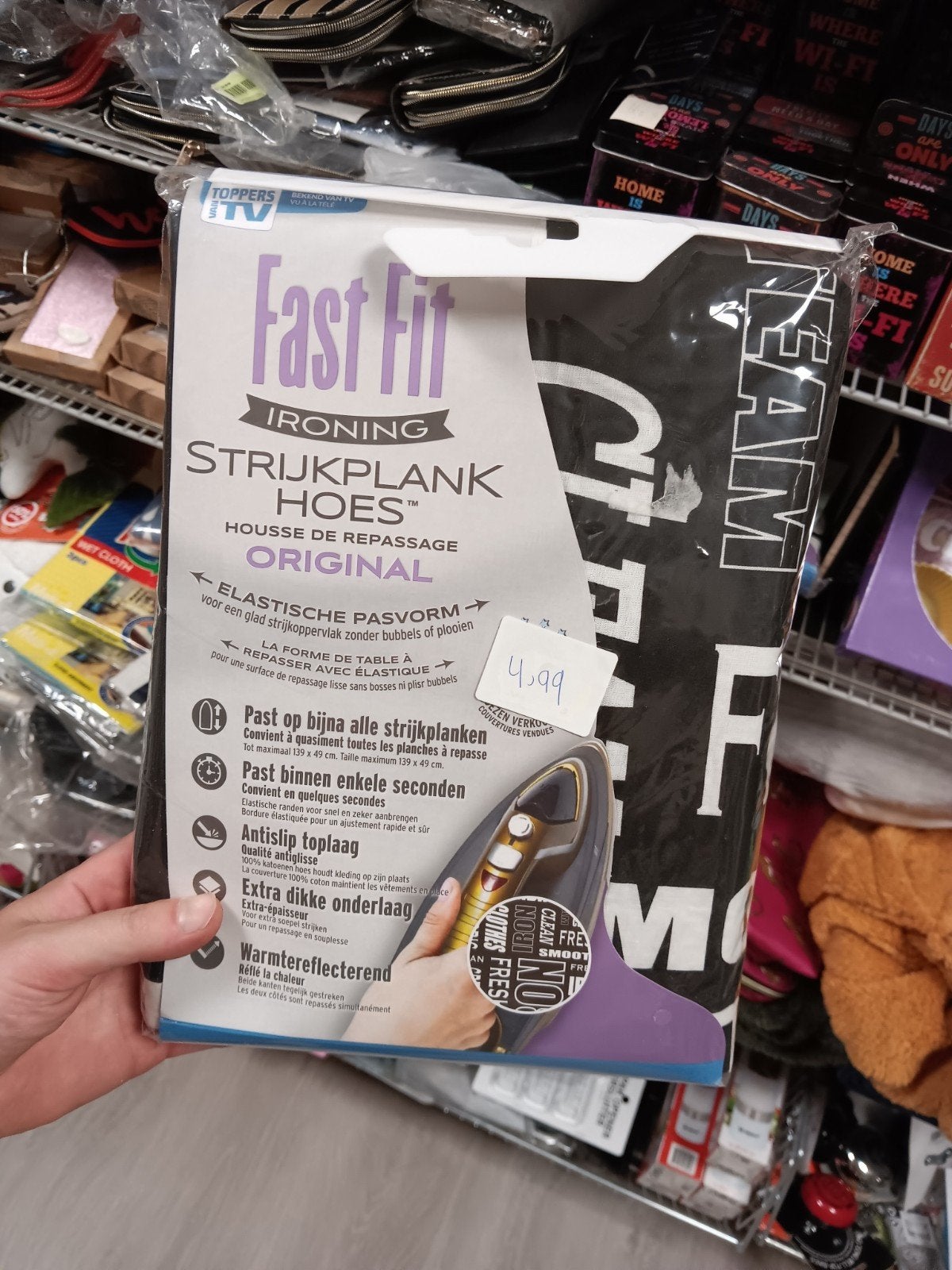 Fast Fit Strijkplankhoes - Elastisch & Warmtereflecterend, Onbekend@voorbeeld.com, Nieuw, Ophalen of Verzenden, Toppers Fast Fit