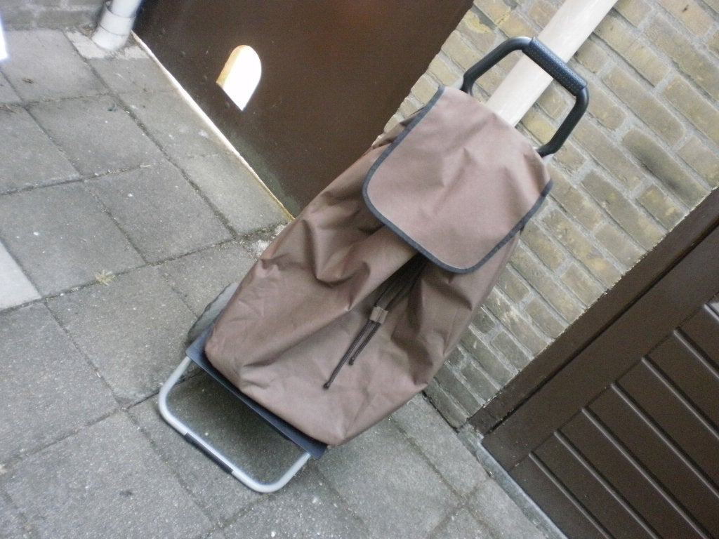 Boodschappen trolley, lichtgewicht, zgan, 30 cm of meer, Bruin, Zo goed als nieuw, 75 cm of meer