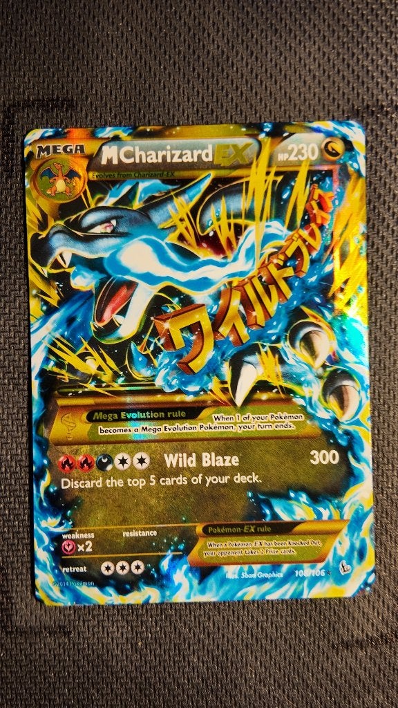 M Charizard-EX 108 Flashfire | Pokemon kaart, Ophalen, Losse kaart, Foil