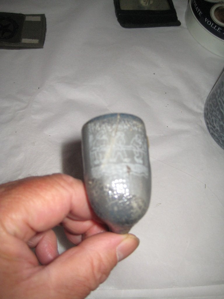 pijp met spreuk/afbeelding (hollandia), Ophalen of Verzenden, Gebruikt, (Water)pijp
