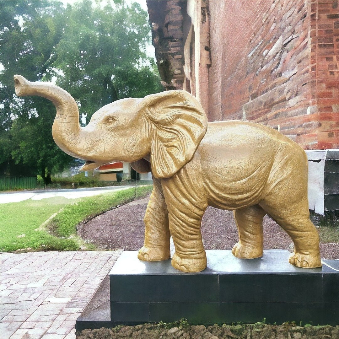 Gorilla gouden Olifant, Leeuwen apen Polyester tuinbeelden, Ophalen, Nieuw, Kunststof, Dierenbeeld