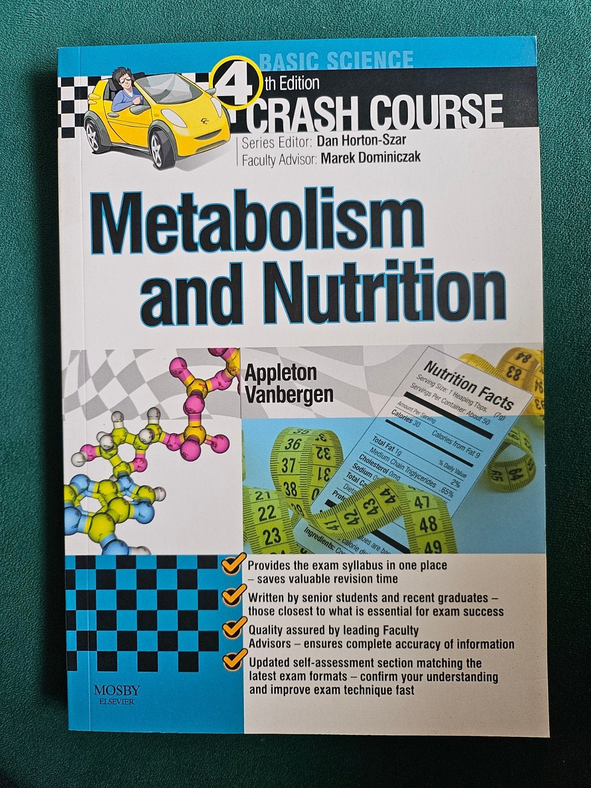 Crash Course Metabolisme en Voeding - 4e Editie, Boeken, Appleton Vanbergen, Ophalen of Verzenden, Beta, WO