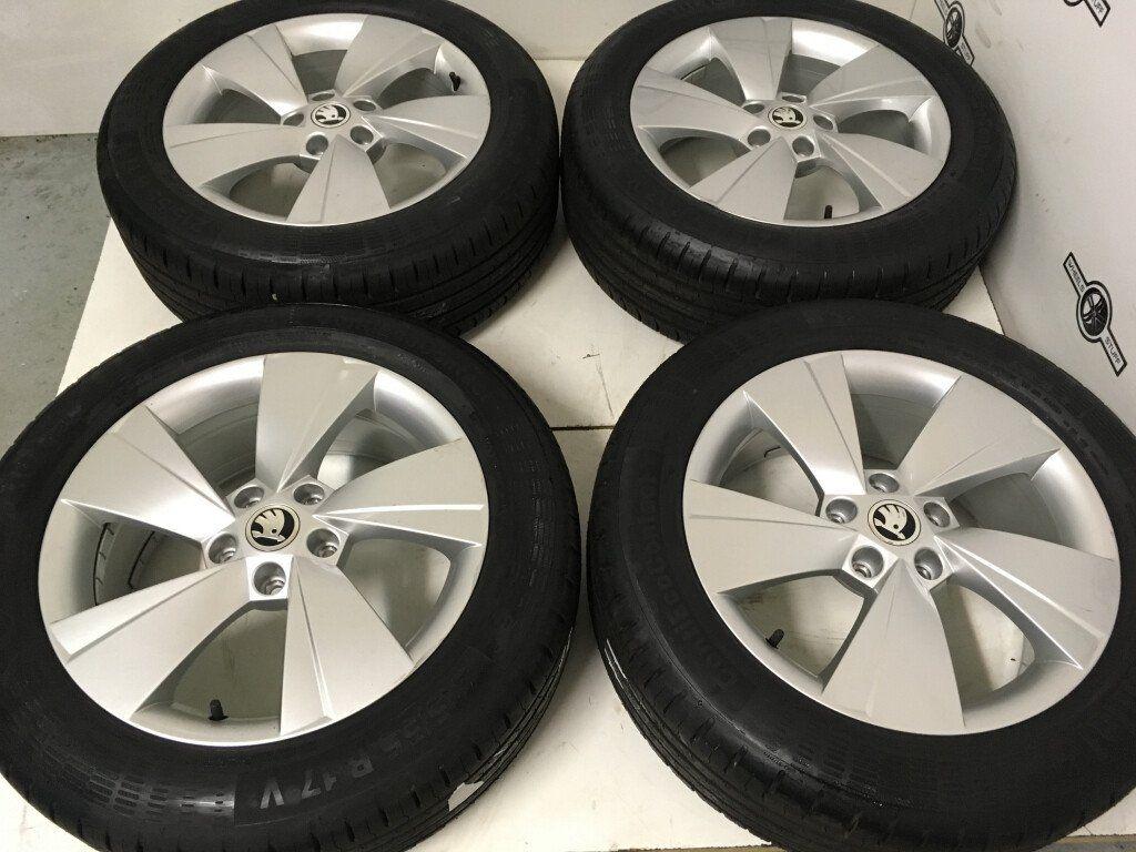 Skoda Superb lichtmetaal velgen 17, Ophalen, Gebruikt, 17 inch, Banden en Velgen