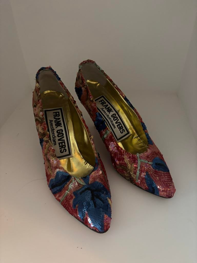 Frank Govers Amsterdam pumps met pailletten, Kleding | Dames, Ophalen of Verzenden, Gedragen, Roze, Pumps