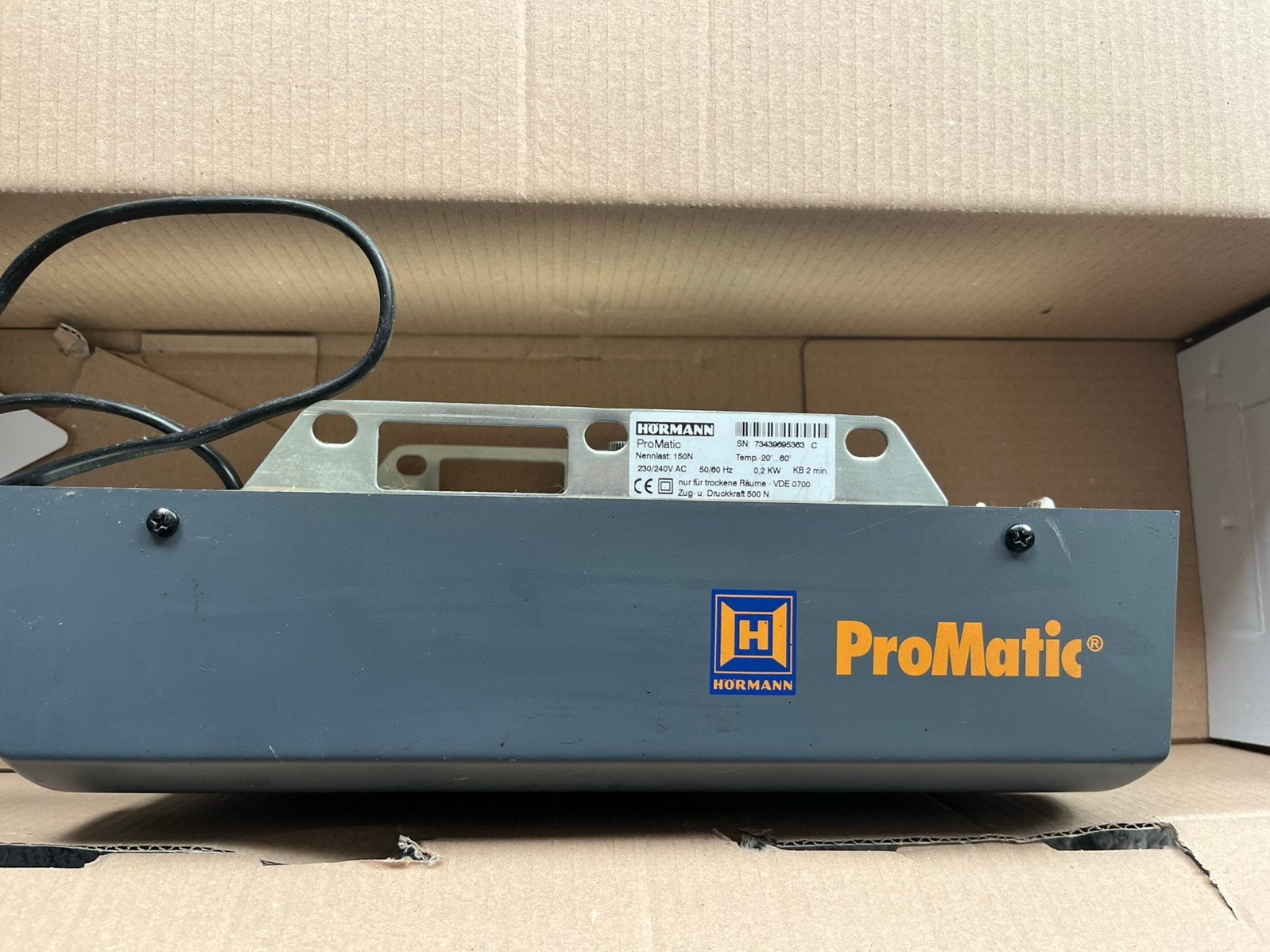 Hormann moter garagedeur, Ophalen, Gebruikt, Garagedeur, 120 cm of meer