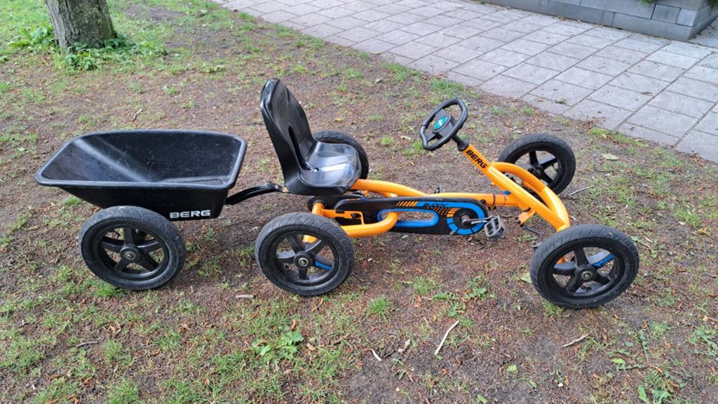 Berg skelter buddy met aanhanger en zwaailicht, Kinderen en Baby's, Speelgoed | Buiten | Skelters, Ophalen of Verzenden, Gebruikt