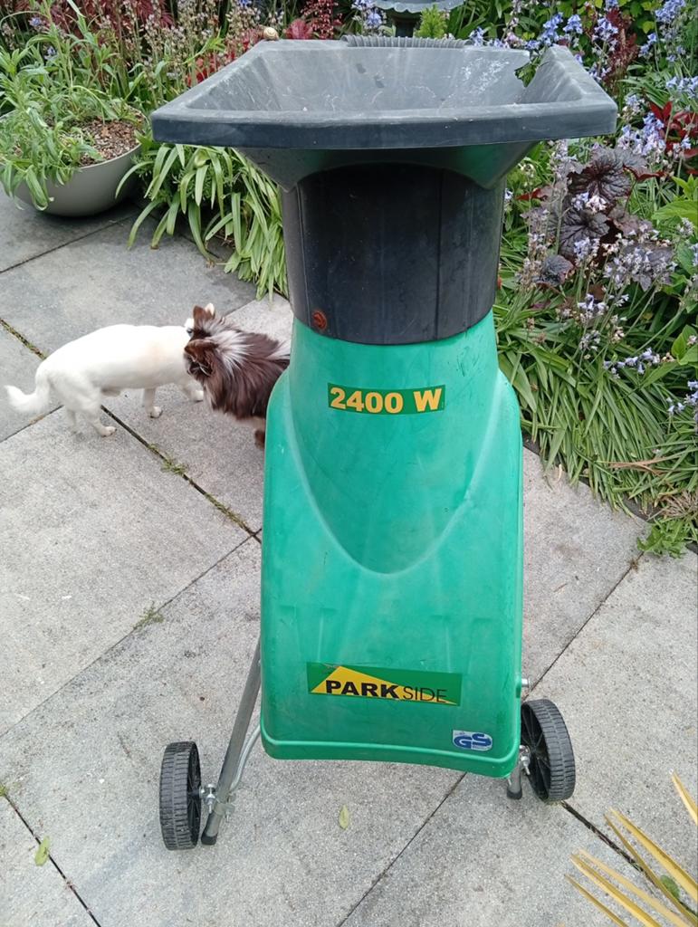 Parkside Elektrische Hakselaar 2400W - Tuinafval Versnippera, Tuin en Terras, Hakselaars, Ophalen of Verzenden, Gebruikt, Elektrisch