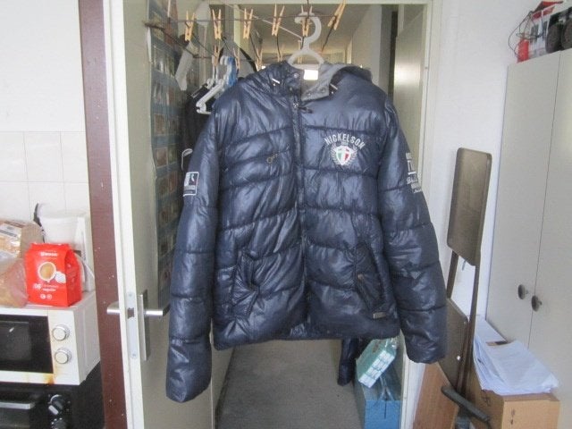 winterjas merk nickelson maat XL kleur blauw., Ophalen of Verzenden, Gedragen, Maat 56/58 (XL), Blauw