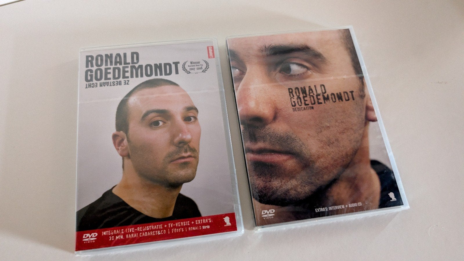 Ronald Goedemondt DVD's: 'Ze Bestaan Echt' & 'Dedication', Ophalen of Verzenden