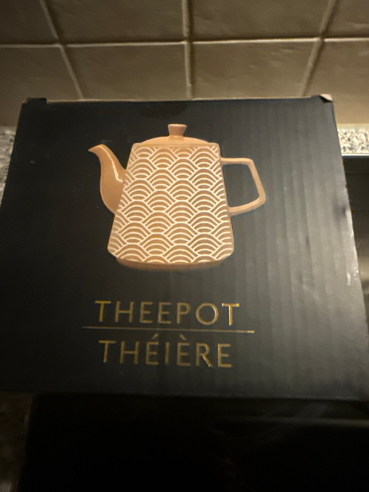 Nieuwe theepot met patroon - perfect voor theeliefhebbers, Nieuw, Steen/keramiek, Overige merken, Ophalen