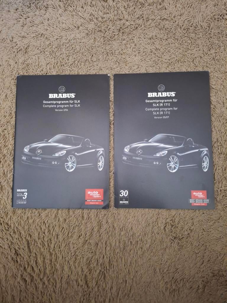 2x autofolder Brabus SLK (R 171), Verzenden, Zo goed als nieuw, Overige merken