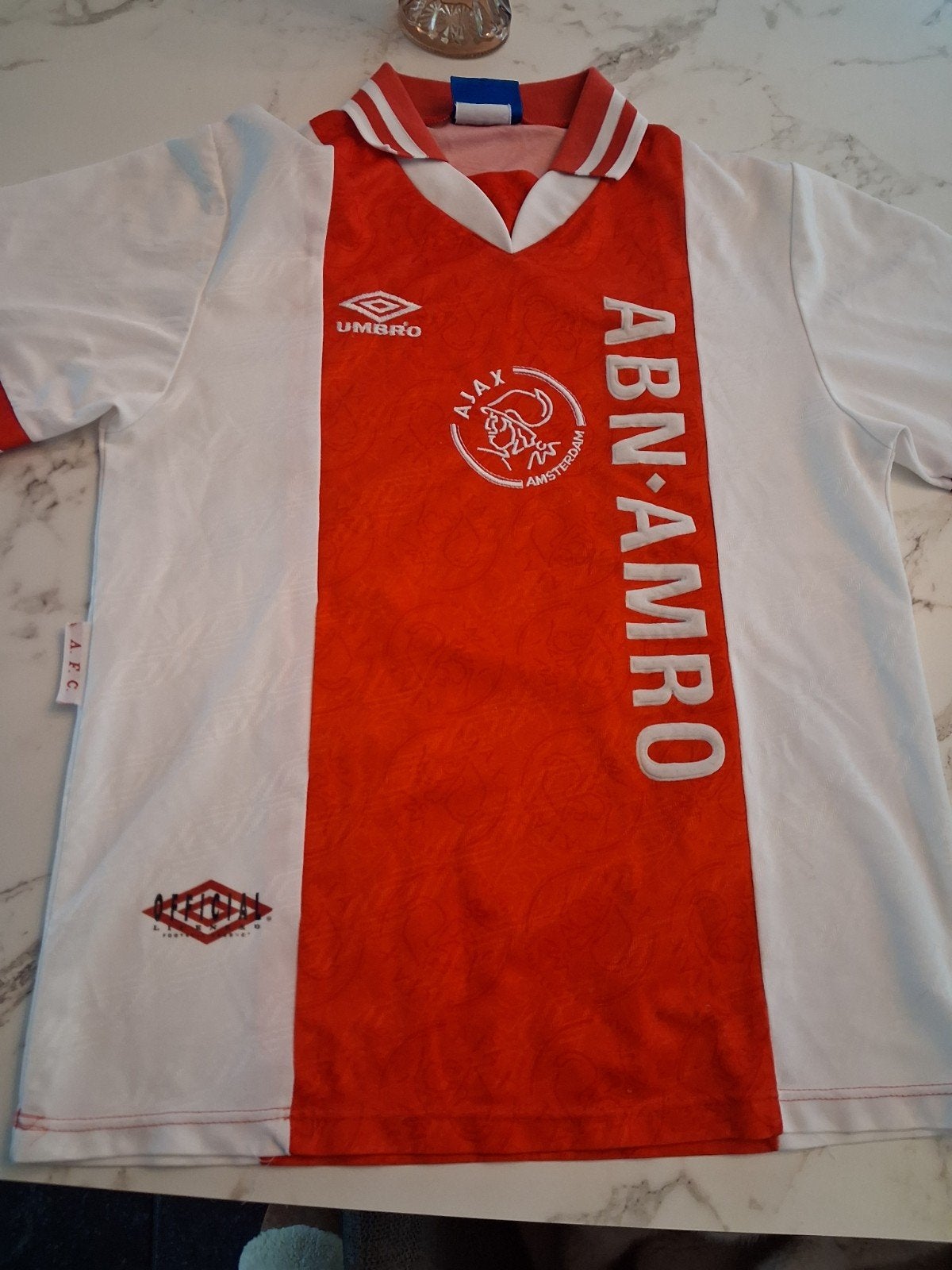 Vintage Ajax Thuisshirt Umbro ABN AMRO Maat M, Ophalen of Verzenden, Shirt