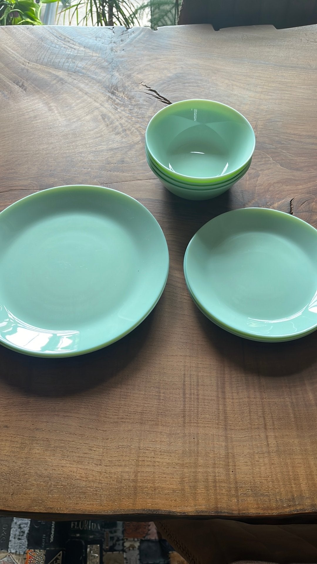 IKEA Servies - Borden en Kom in Mintgroen, Huis en Inrichting, Ophalen, Gebruikt, Keramiek, Bord(en)