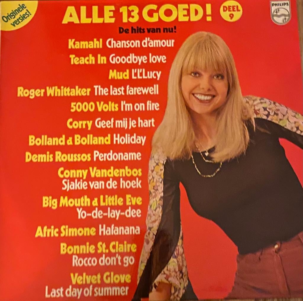 Alle 13 goed! De hits van nu Deel 9 LP, Ophalen of Verzenden, 1970 - 1979, Gebruikt, 12 inch