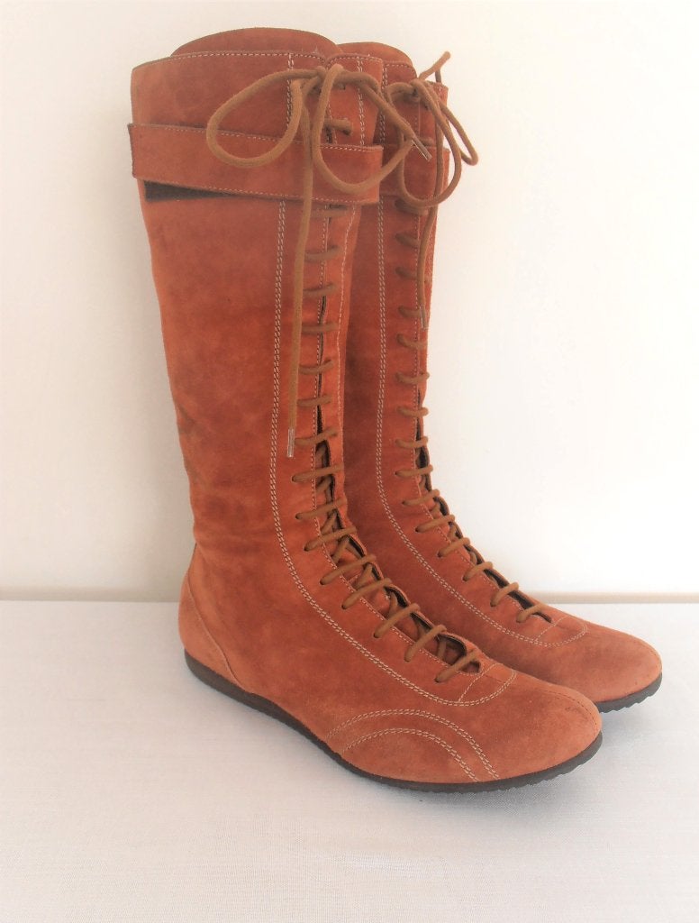 Attilio Giusti Leombruni - prachtige brique suede laarzen 37, Hoge laarzen, Overige kleuren, Verzenden, AGL