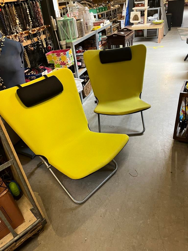 2 Ikea gamingstoelen, groen /geel, Ophalen, Gebruikt, Geel