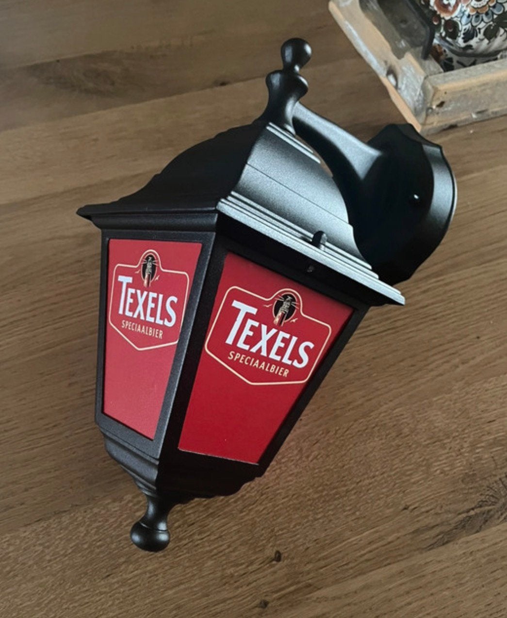 Texels skuumkoppe lamp, Verzamelen, Ophalen of Verzenden, Reclamebord, Plaat of Schild, Overige merken
