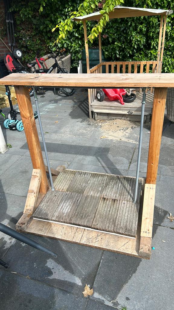 Houten schommel, Kinderen en Baby's, Speelgoed | Buiten | Speeltoestellen, Ophalen, Zo goed als nieuw