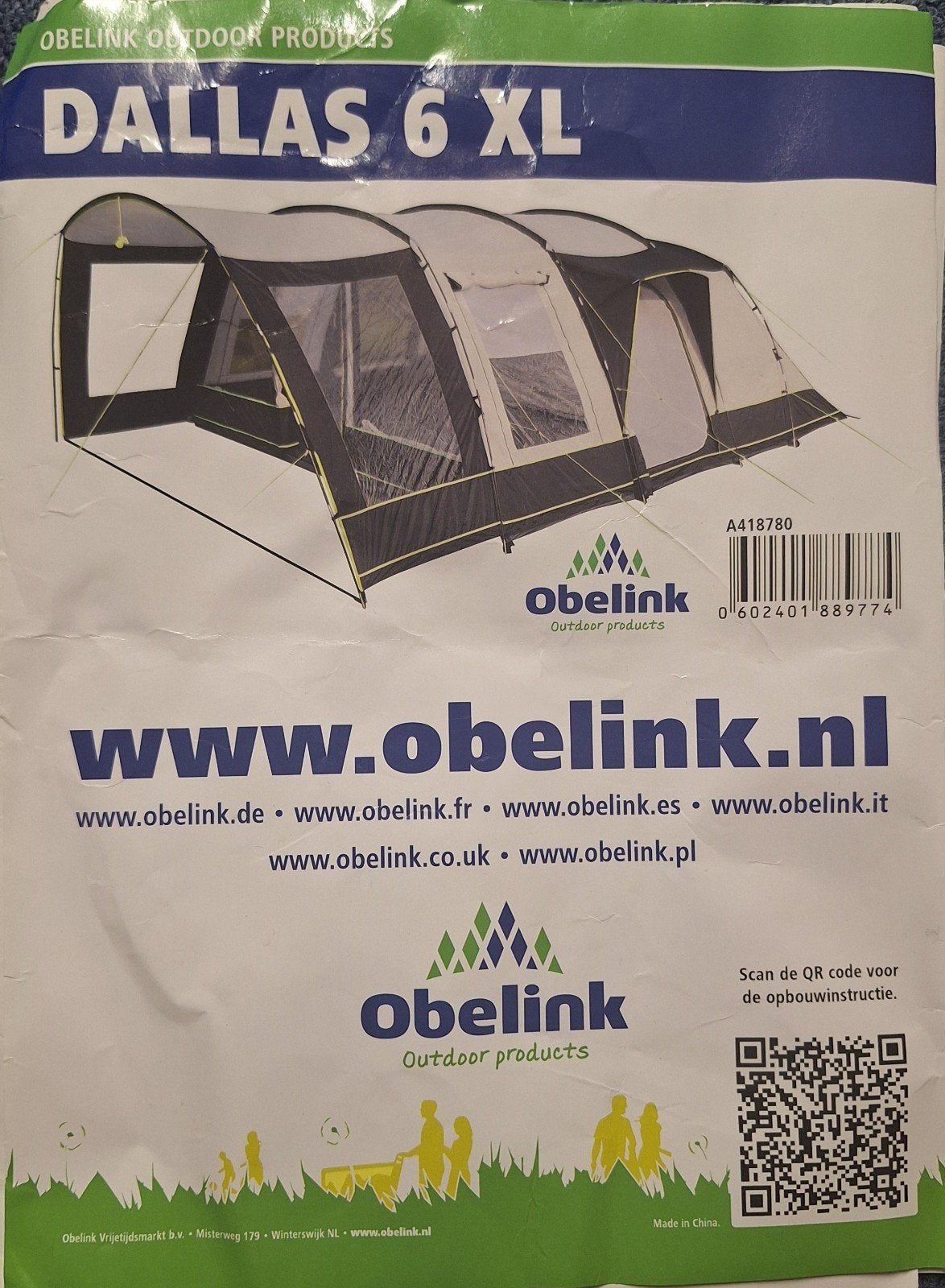 grote tent, Ophalen, Gebruikt, Tot en met 6