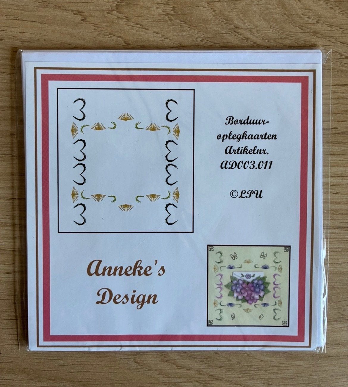 3 borduurkaarten met envelop, Ophalen, Nieuw, Overige thema's, Blanco kaart of Basiskaart
