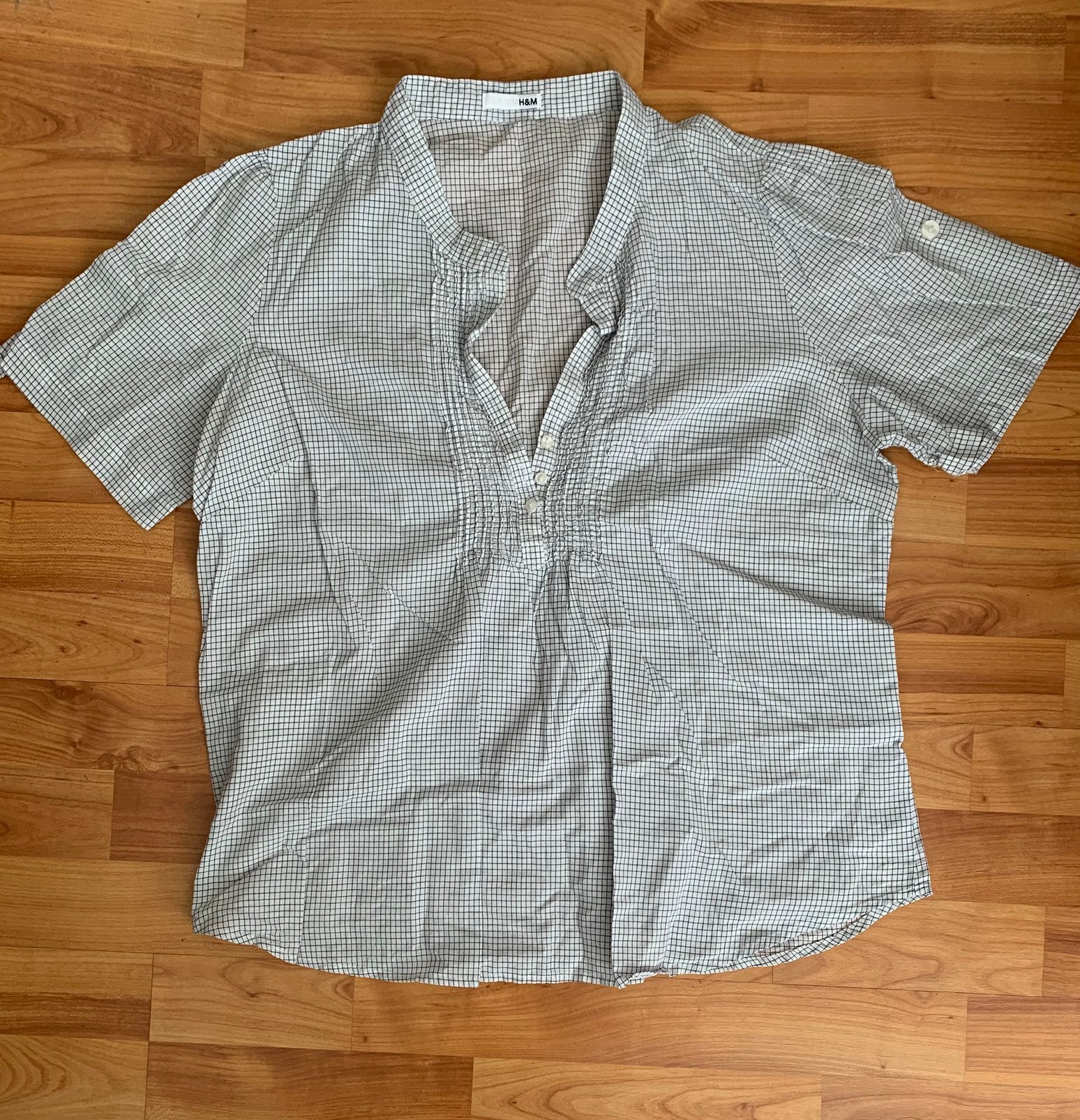 Blouse met rozetten maat M, Kleding | Dames, Ophalen, Zo goed als nieuw, Maat 38/40 (M), Wit