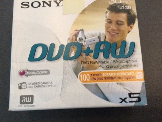 DVD RW mini doosje 5 stuks, Ophalen, Herschrijfbaar, Nieuw, Dvd