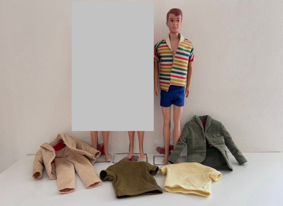 SL Allen , slippers en kleding '60 (= vriend van Ken Barbie), Ophalen of Verzenden, Gebruikt, Pop