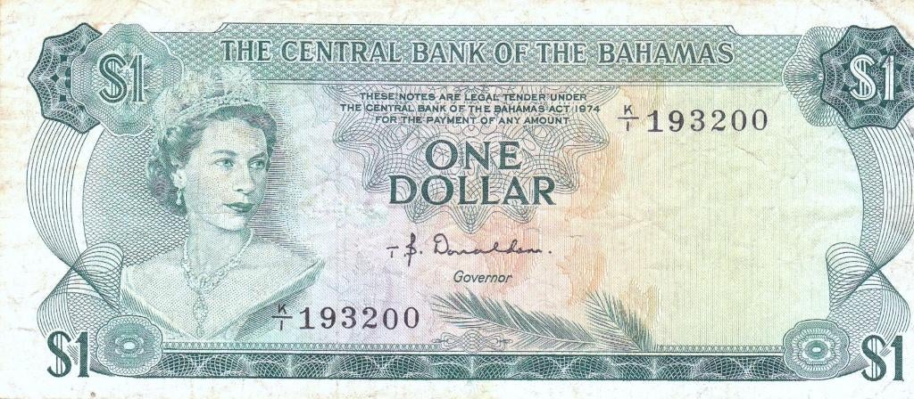 BAHAMAS ONE DOLLAR 1974, Ophalen of Verzenden, Overige landen