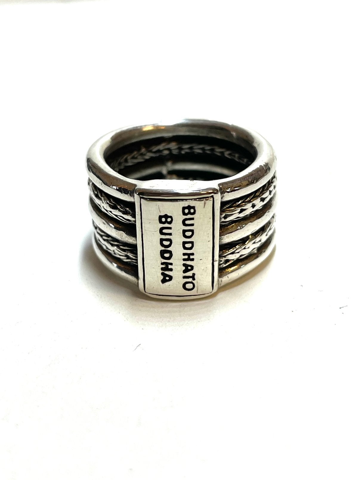 925 zilveren Buddha to Buddha ring, Gebruikt, -, -, Ophalen of Verzenden