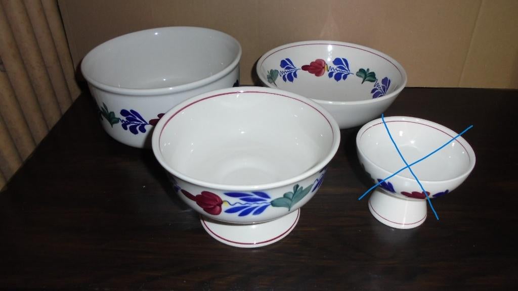 boerenbont schalen & juskom. boch, Ophalen of Verzenden, Aardewerk, Boerenbont, Schaal of Schalen