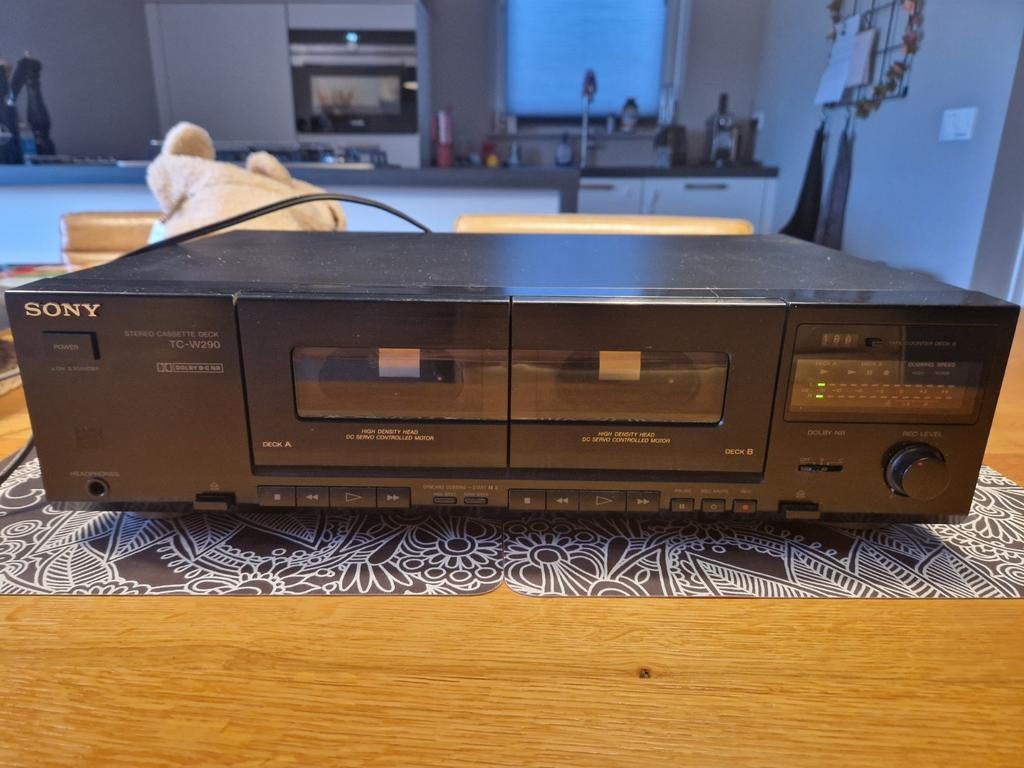 Sony TC-W290 cassettedeck, Ophalen of Verzenden, Dubbel, Sony, High speed dubbing