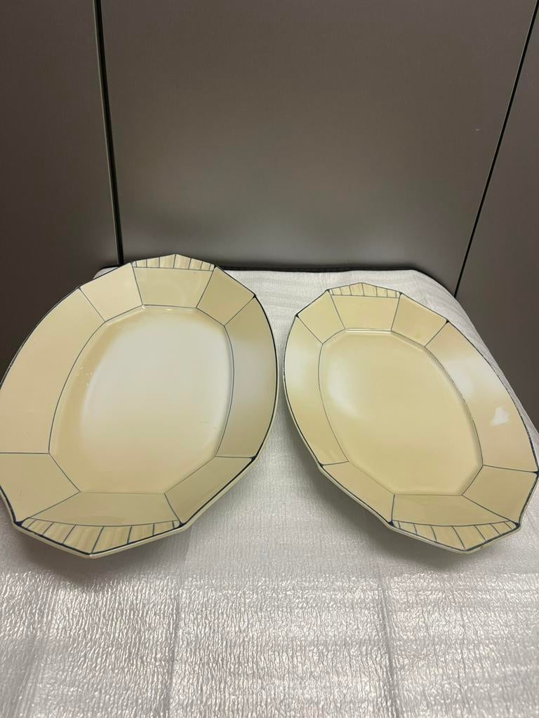 Zeldzame Fraureuth Art Deco Schalen - Saksen Porselein, Ophalen of Verzenden