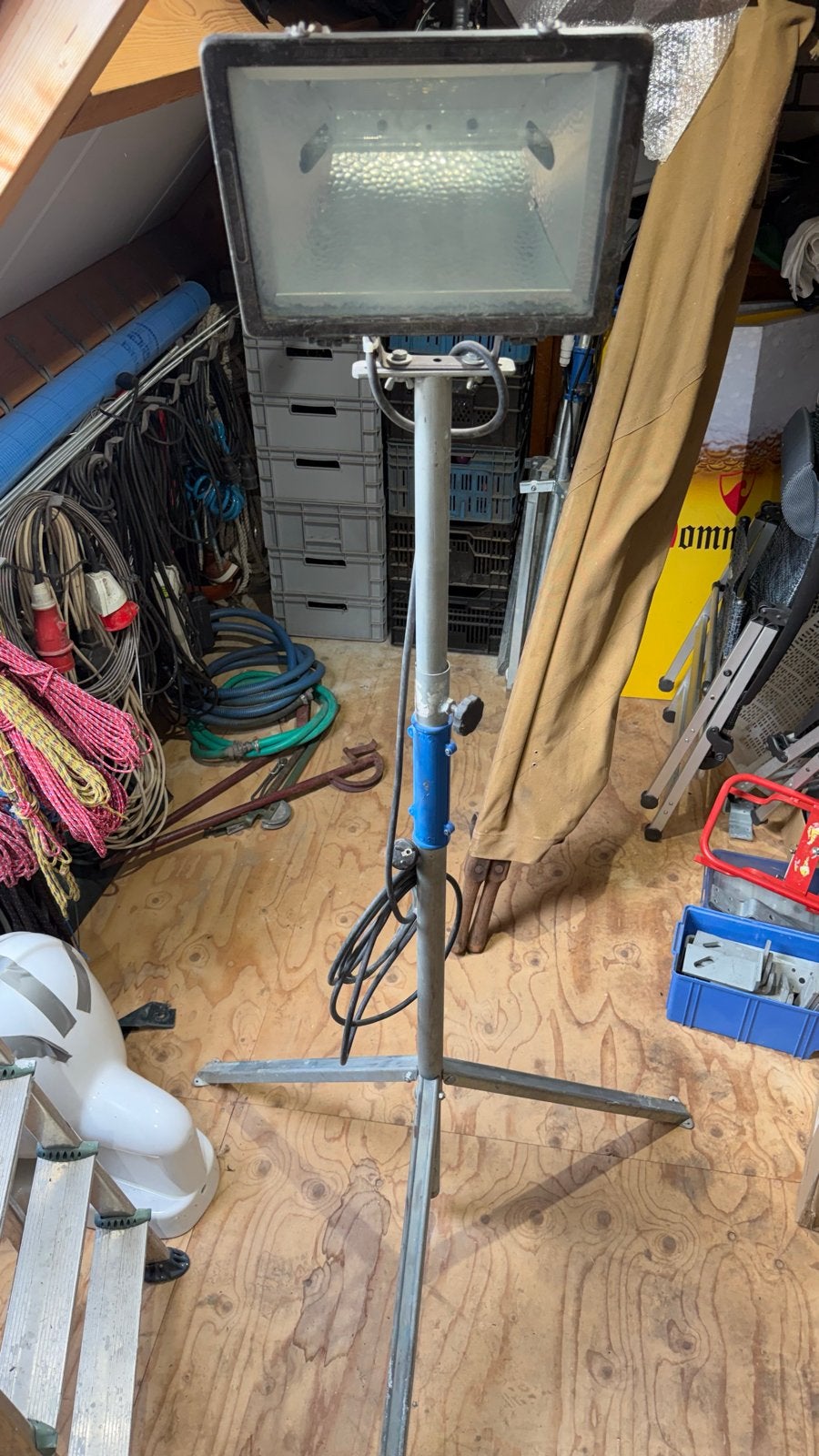 Bouwlamp met statief - Euro Light, Ophalen, Gebruikt, Met statief, Lamp met armatuur