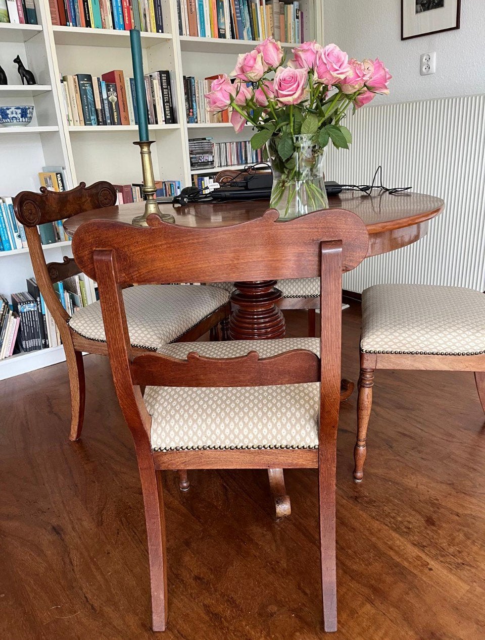 Prachtige set van 4 Biedermeier stoelen!, Antiek en Kunst, Ophalen