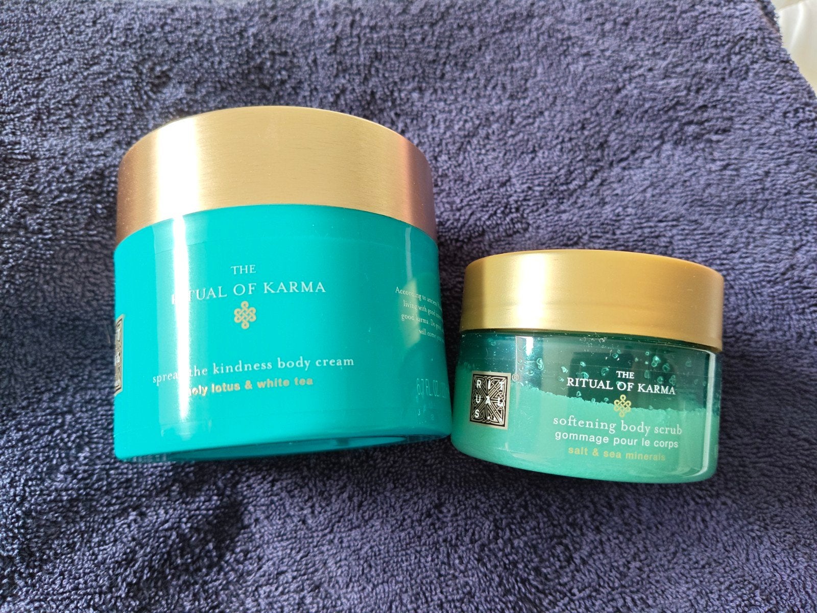 Rituals The Ritual of Karma Body Cream & Scrub Set, Ophalen of Verzenden, Nieuw, Bodylotion, Crème of Olie