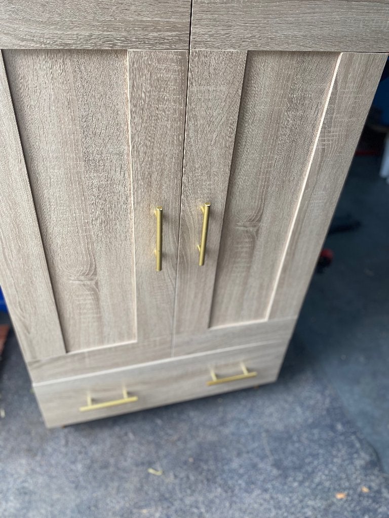 Opberg kast taupe kleur, Ophalen, Gebruikt, Met deur(en), 50 tot 100 cm