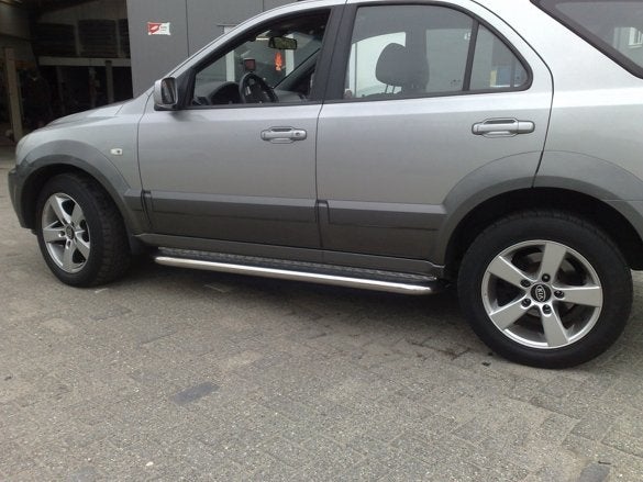 Kia Sorento 2003-2010 Sidebars met aluminium treeplank, Niet ingevuld, Niet ingevuld, Niet ingevuld