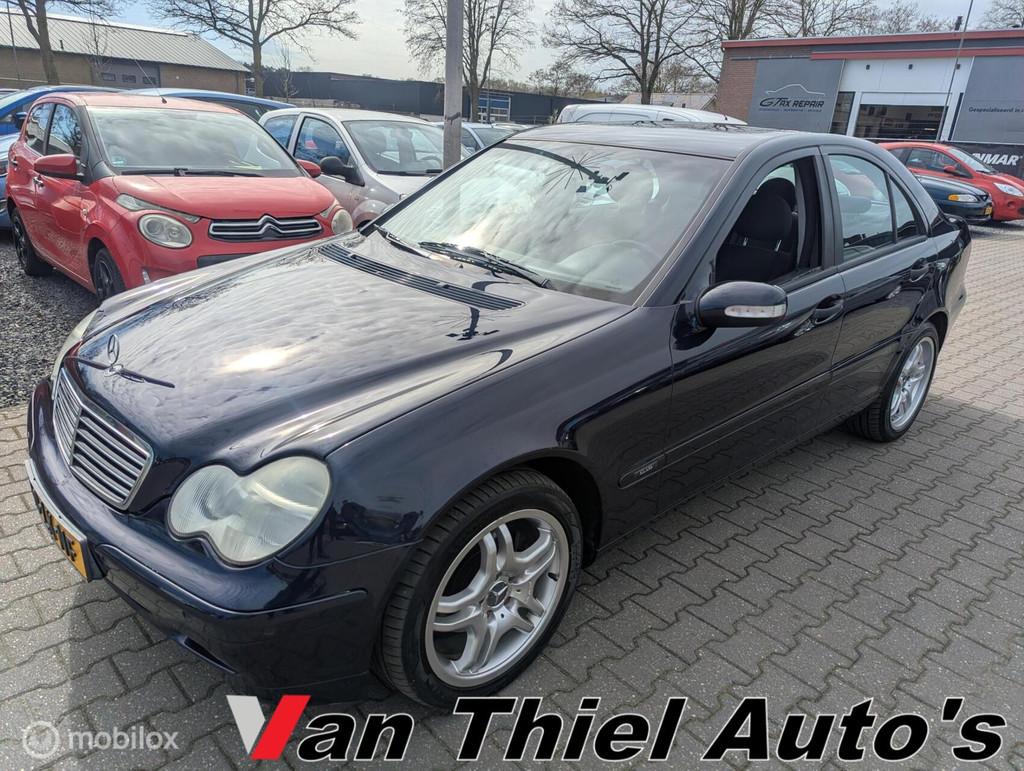 Mercedes C-klasse 180 K. Classic, Auto's, Automaat, Gebruikt, Blauw, 1796 cc