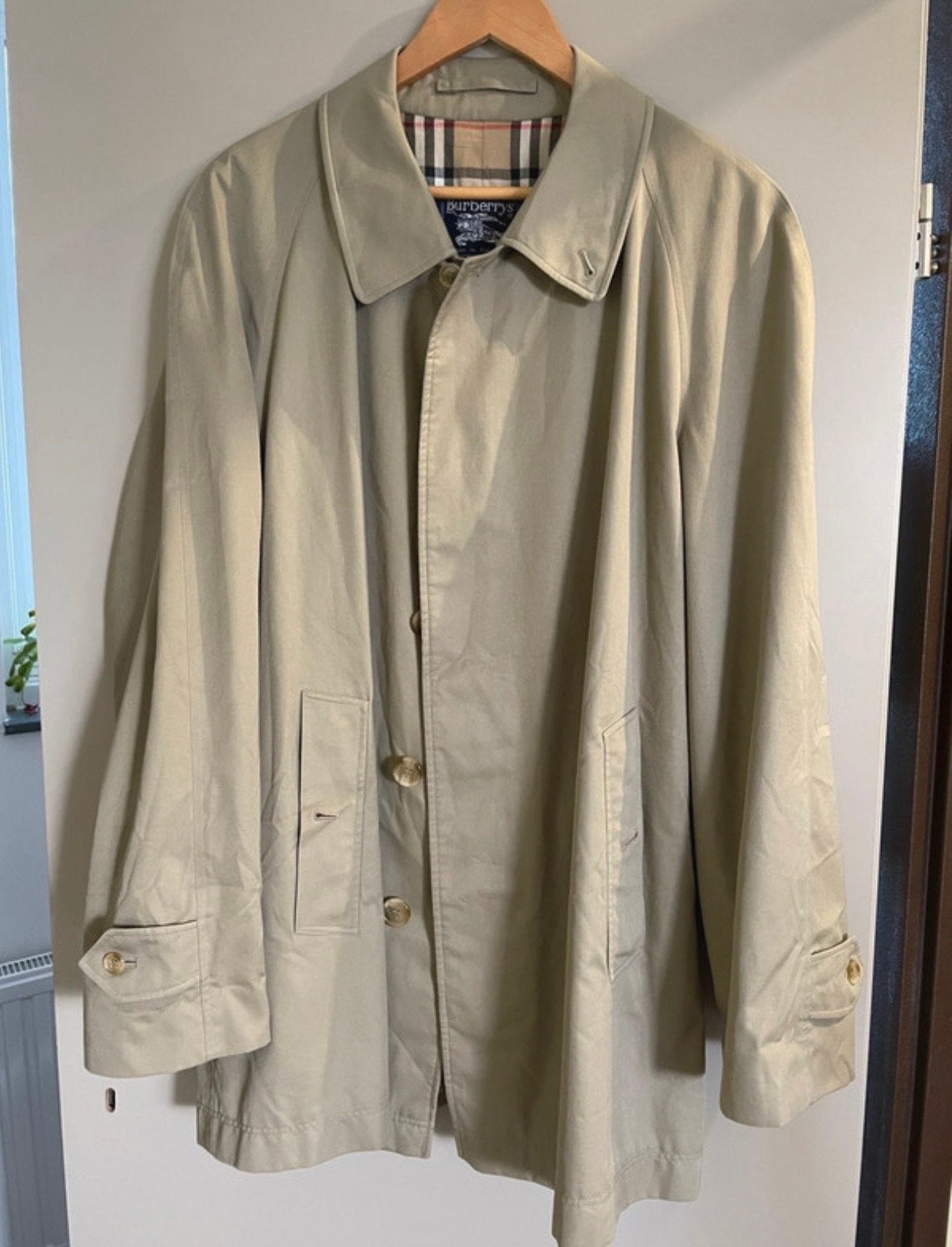 Vintage Burberry Trenchcoat Unisex Beige Maat L/XL, Ophalen of Verzenden, Zo goed als nieuw, Maat 46/48 (XL) of groter, Beige