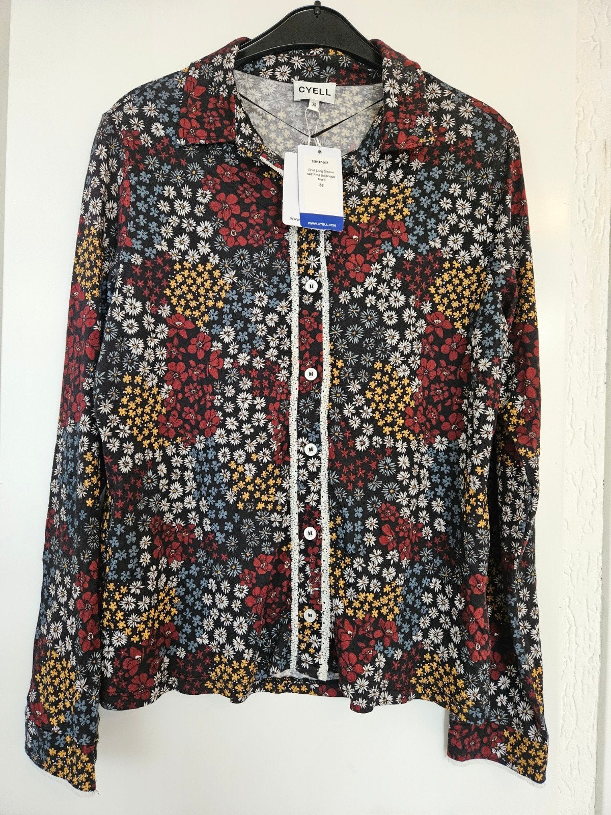 Cyell Shirt Lange Mouw - Petit Botanique Night, Maat 38/40 (M), Meerkleurig, Nieuw, Ophalen of Verzenden