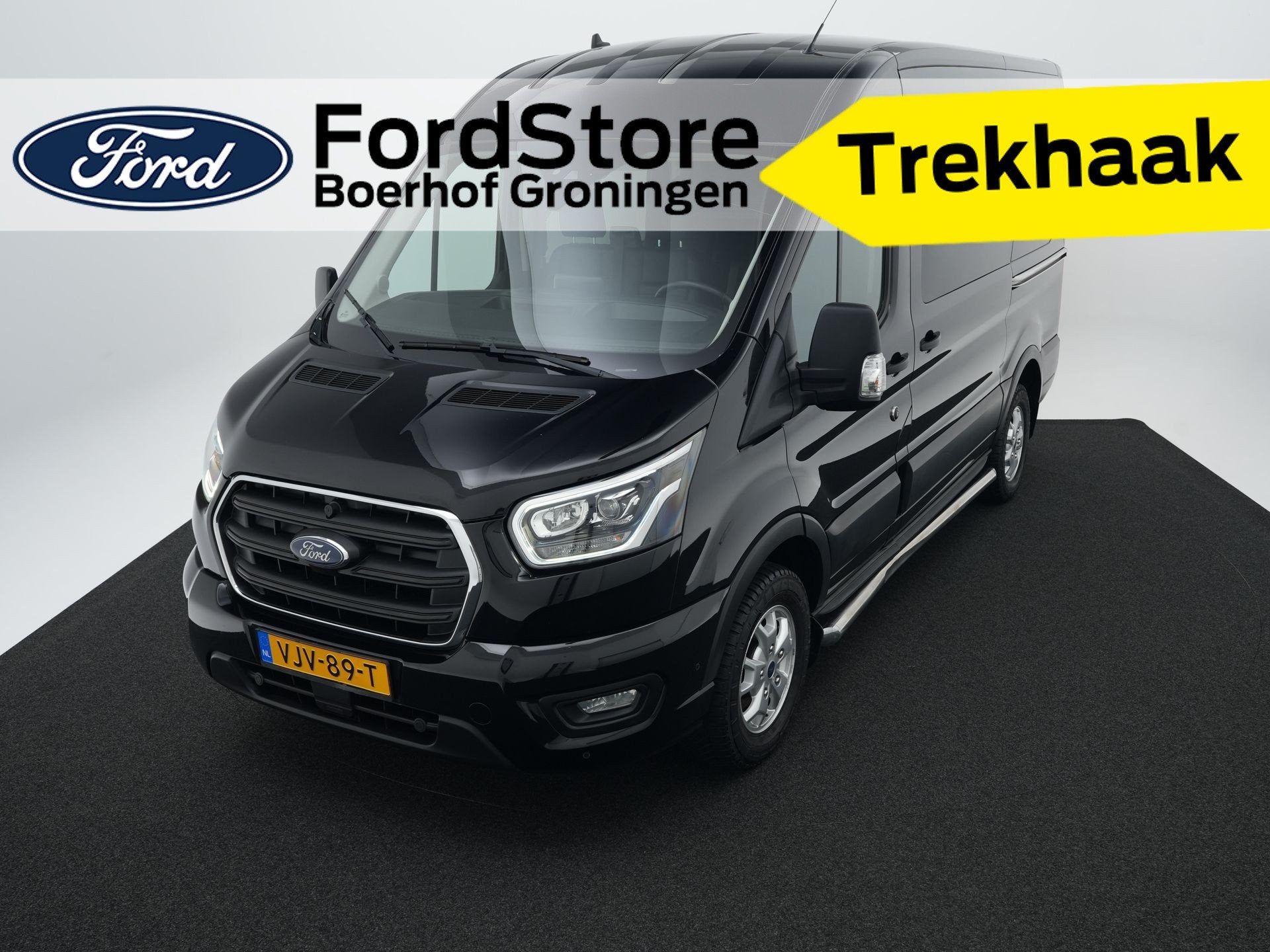 Ford Transit 350 L2H2 Limited 185 pk FWD | Trekhaak | Naviga, Auto's, Dealer onderhouden, Stof, 4 cilinders, Automatische klimaatregeling