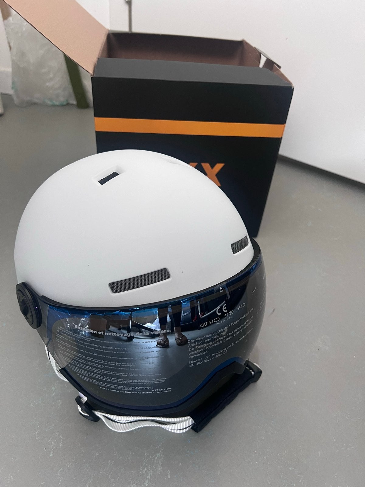 NKX Impact Skihelm met Vizier - Wit (Maat S), Overige merken, Overige typen, Nieuw, Ophalen of Verzenden