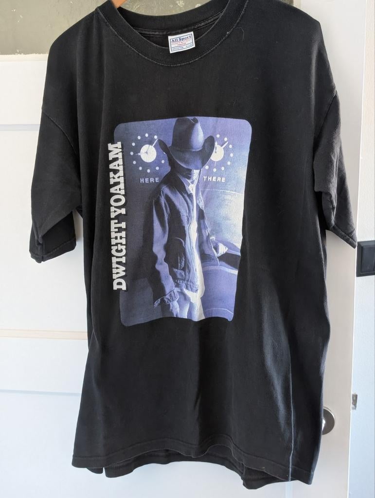 Dwight Yoakam T-shirt XL - Vintage Tour Shirt, Verzenden, Zwart, All Sport, Maat 56/58 (XL)
