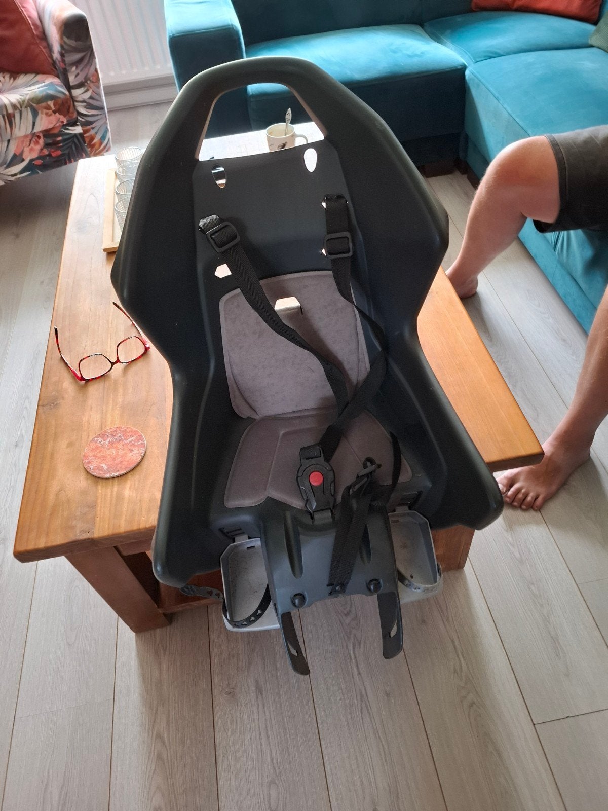 Bambino Fietsstoeltje Achterzitje - Grijs, Ophalen, Achterzitje, Bambino, 9 t/m 36 kg