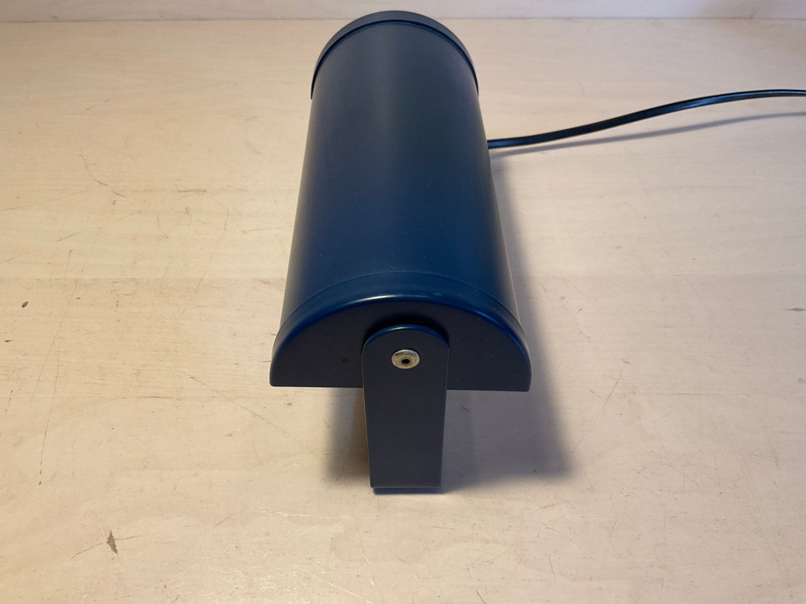Vintage blauwe Happy Light wandlamp bedlampje, Bedlamp, Met schakelaar, E14 (klein), Ophalen of Verzenden
