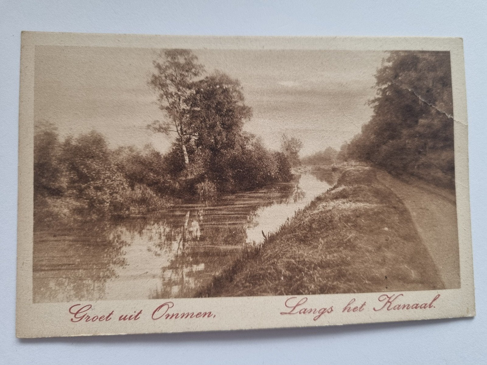 Ommen, Langs het Kanaal - Oude Ansichtkaart, Ophalen of Verzenden, Voor 1920, Ongelopen, Overijssel