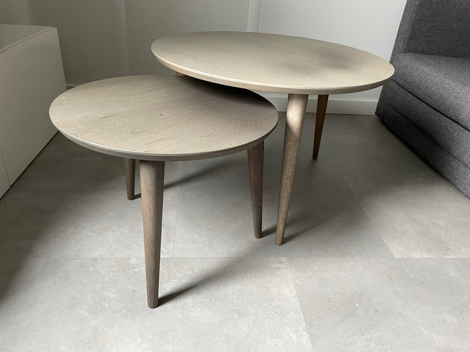 Salontafel leem kleur, Ophalen, Rond, 50 tot 100 cm, Gebruikt