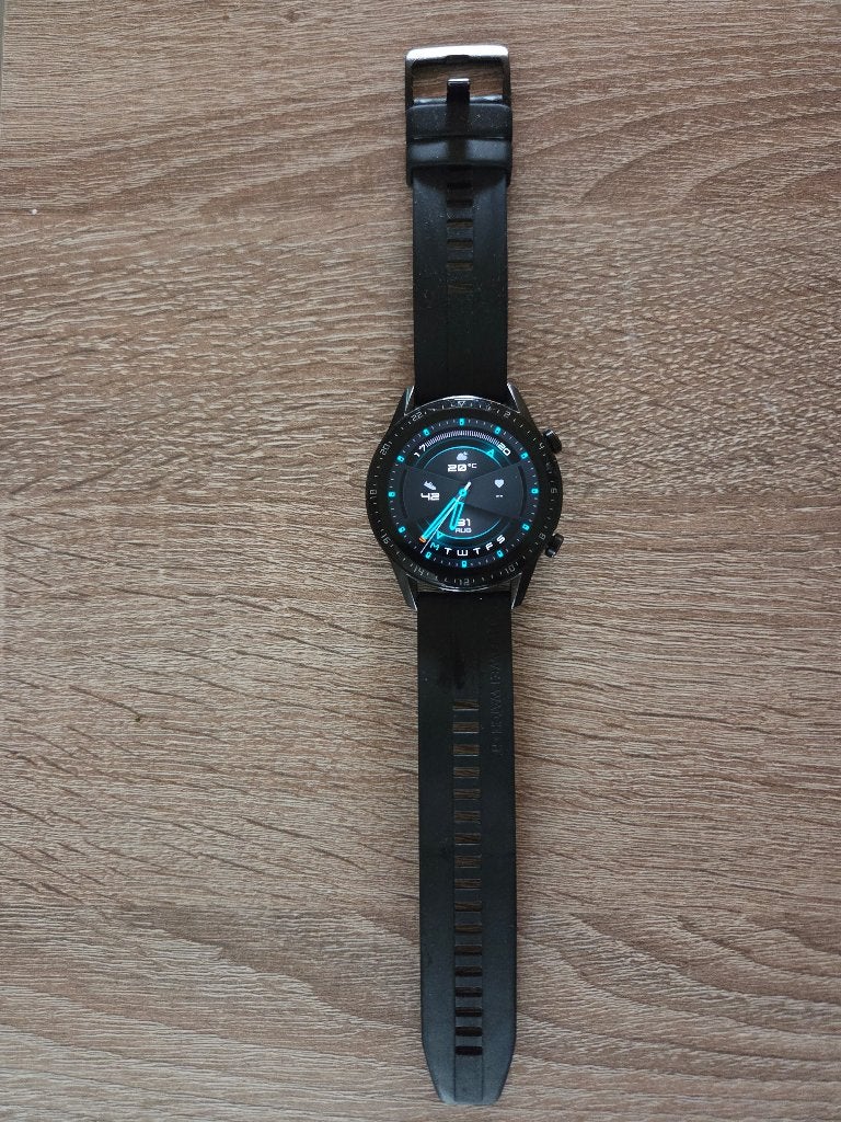Huawei Watch GT2, Sieraden, Tassen en Uiterlijk, Gebruikt, Hoogte, Zwart, Ophalen of Verzenden