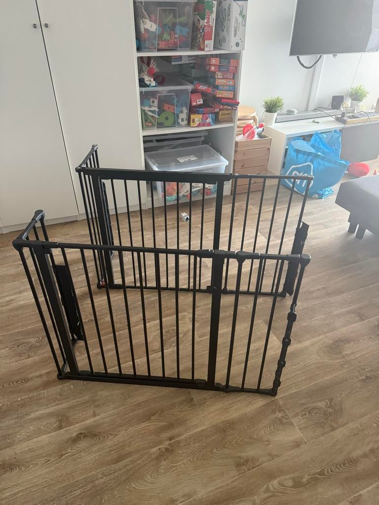 Zwart metalen traphekje, Kinderen en Baby's, Traphekjes, Ophalen, Gebruikt, Overige typen, Metaal of IJzer